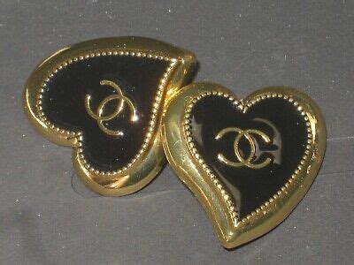 chanel heart buttons|authentic Chanel buttons.